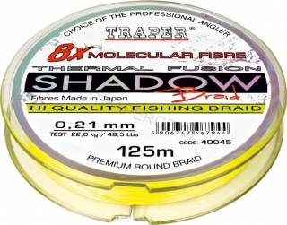 Pletená šňůra Shadow fluo , 0,16 m / 125 m x 16,5 kg / 36,4 lbs