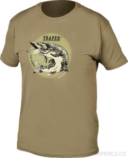 Rybářské tričko se štikou XXL