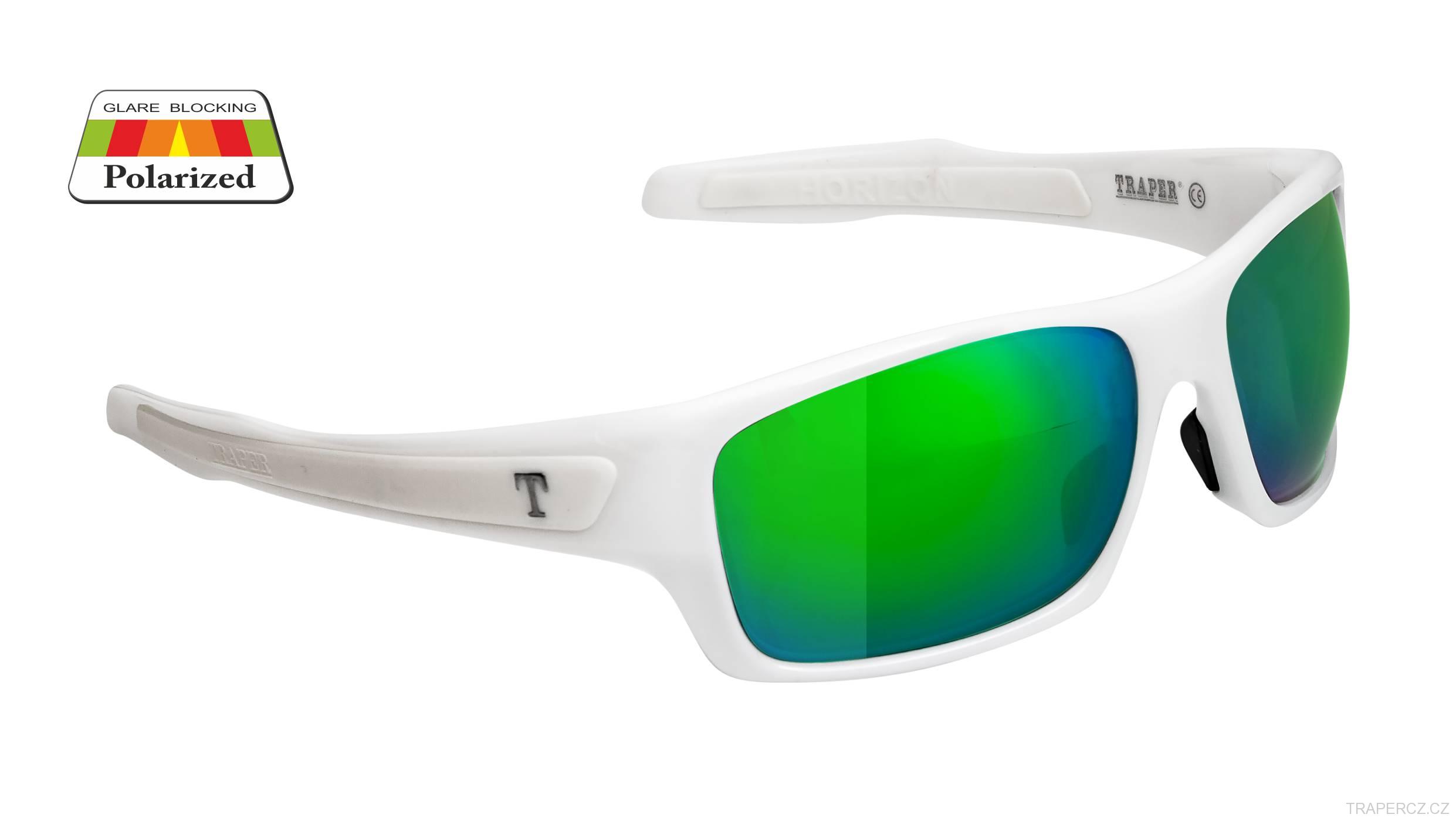 BRÝLE POLARIZAČNÍ  HORIZON WHITE / GREEN REVO