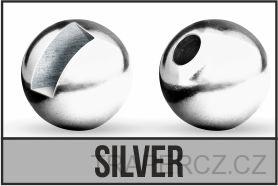 TUNGSTEN BEAD SLOTTED 5,0mm SILVER