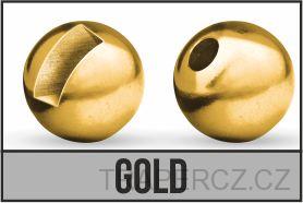 TUNGSTEN BEAD SLOTTED 5,0mm GOLD