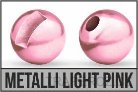 TUNGSTEN BEAD SLOTTED 5,5mm METALLIC LIGHT PINK