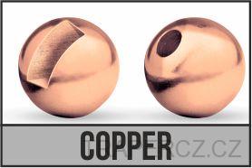 TUNGSTEN BEAD SLOTTED 5,5mm COPPER