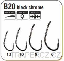 Háček method feeder barbless - B20 černá chromr nr 6 