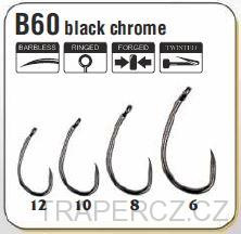 Háček method feeder barbless - B60 černá chromr nr 8 