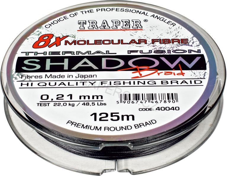 Pletená šňůra Shadow černá , 0,14 m x 125 m x 14,5 kg / 32,0 lbs