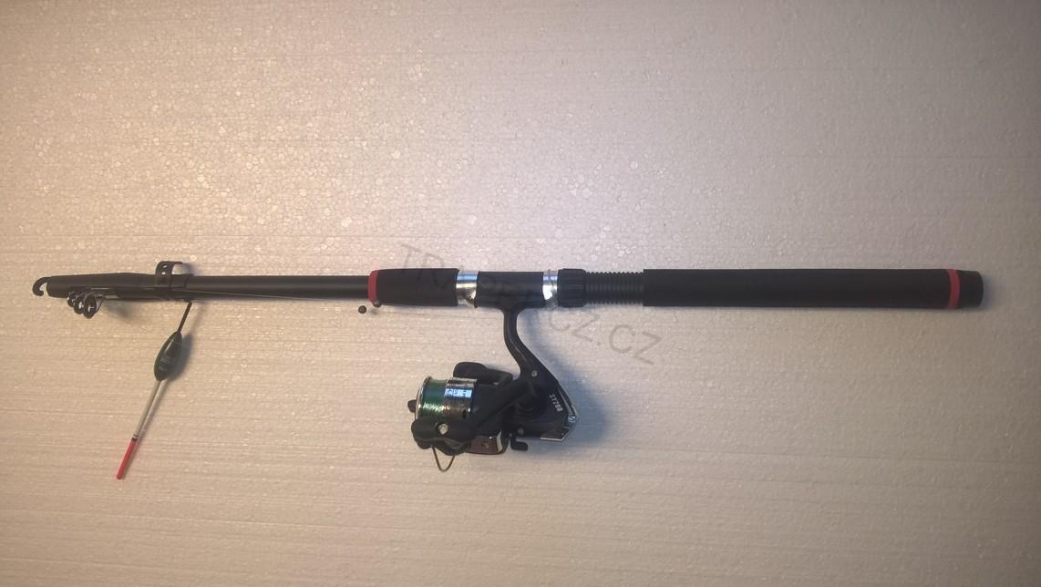 Dětský teleskopický prut 220cm, 80-120g, s navijákem