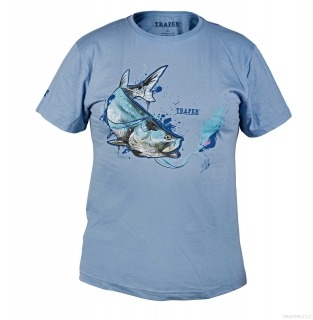Rybářské tričko  ART TARPON LIGHT BLUE S