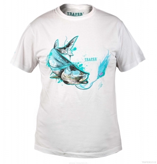 Rybářské tričko  ART TARPON WHITE S