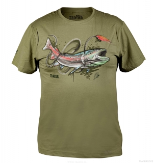 Rybářské tričko  ART HUCHO LIGHT KHAKI XXXL