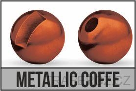 TUNGSTEN BEAD SLOTTED 4.5mm METALLIC CAFFEE