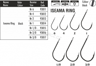 Háček Iseama Ring černý,  č.  2