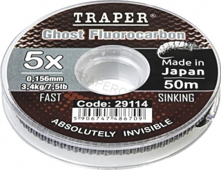 VLASEC GHOST FLUOROCARBON 0.114mm ,  50m