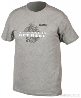 Rybářské tričko  REEL GREY XL